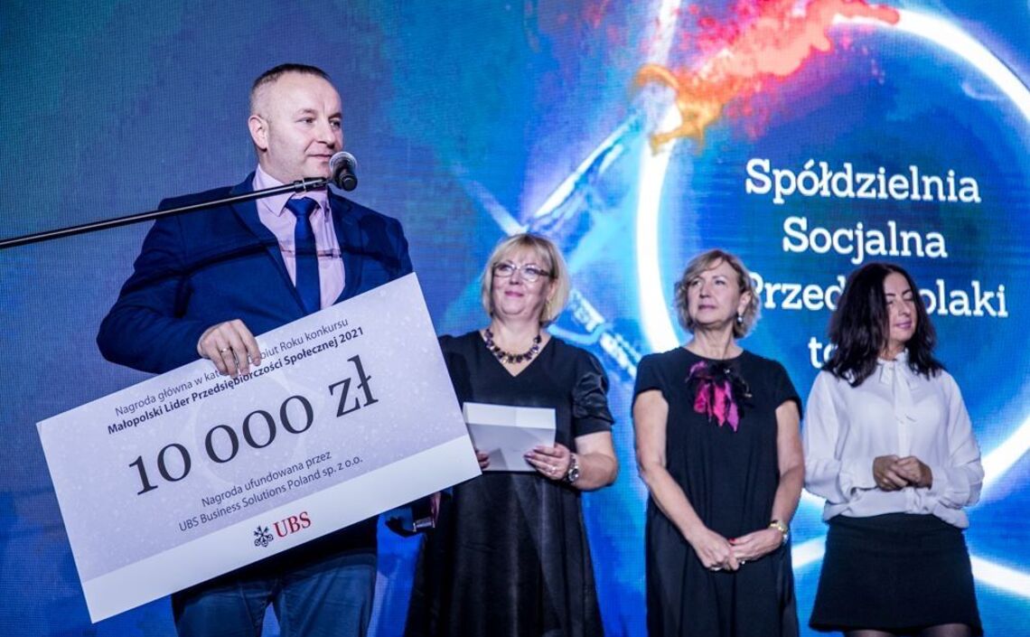 Spółdzielnia Socjalna "PRZEDSZKOLAKI TO MY" - z tytułem Małopolskiego Lidera Przedsiębiorczości Społecznej w kategorii Debiut Roku