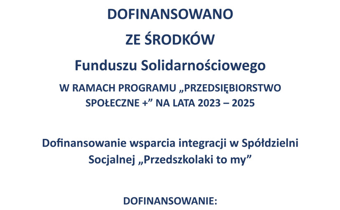 PRZEDSIĘBIORSTWO SPOŁECZNE + NA LATA 2023 - 2025