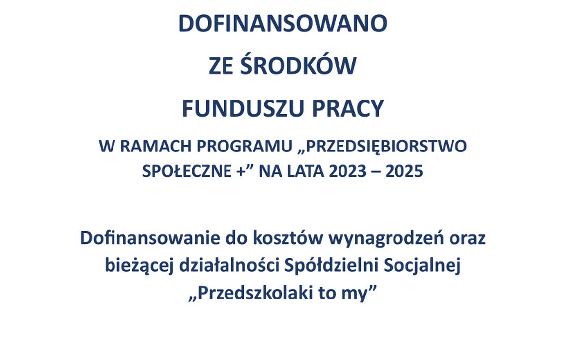 PRZEDSIĘBIORSTWO SPOŁECZNE + NA LATA 2023 - 2025