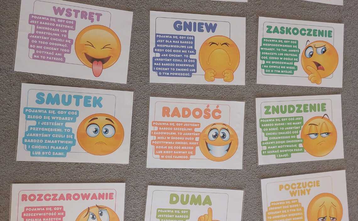 Słoneczka poznają emocje I sposób w jaki mogą sobie z nimi radzić